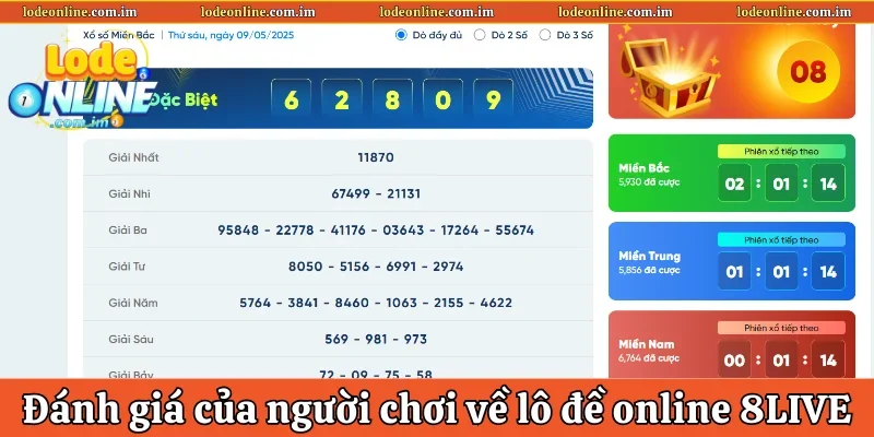Đánh giá của người chơi về lô đề online 8LIVE